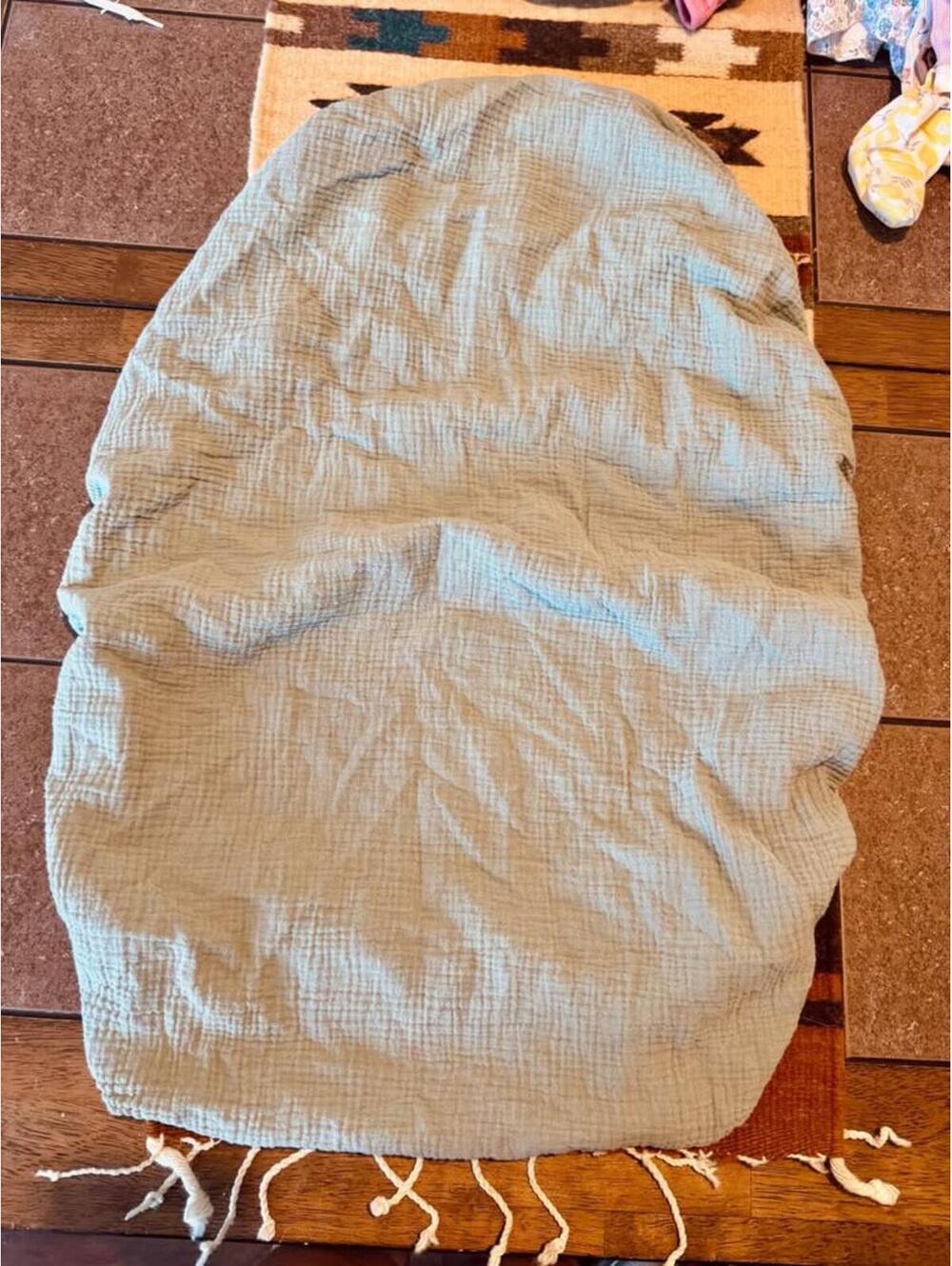 Muslin bassinet sheet/ changing table cover Sage green